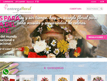 Tablet Screenshot of entregafloral.com